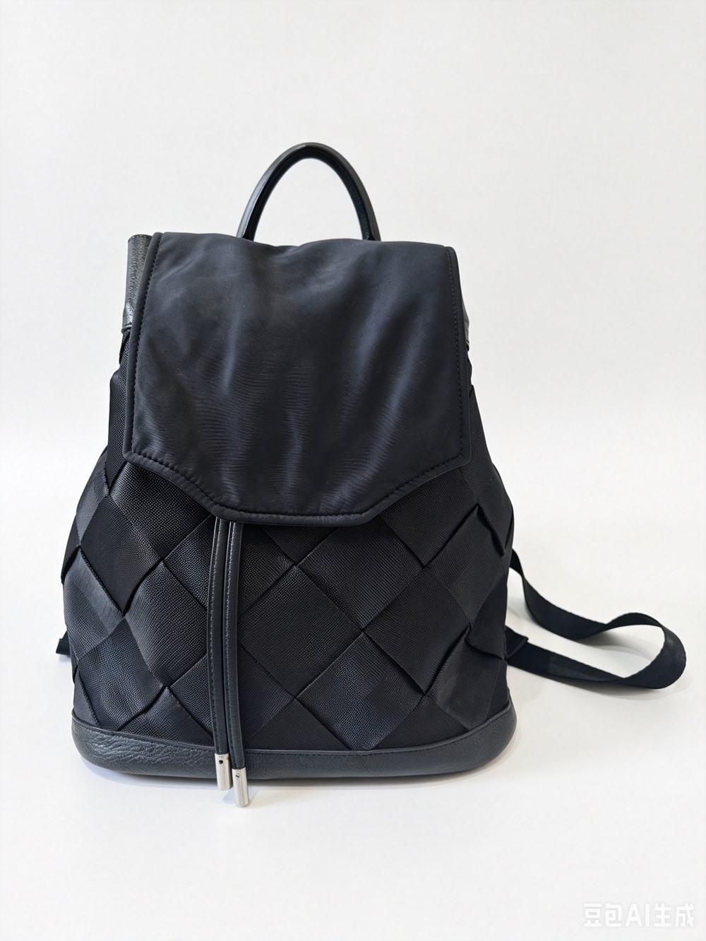 Rag & Bone Black Woven Drawstring Backpack